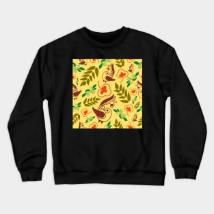 Henna Mustard Florals Crewneck Sweatshirt